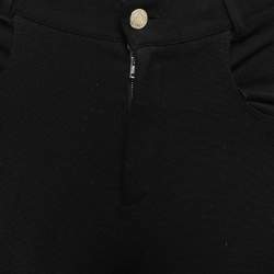 Pre Owned Givenchy Black Stretch Knit Zipper Detail Skinny Pants M