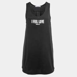 Givenchy Black Cotton Logo Print Oversized Tank Top L