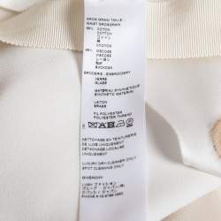Givenchy Cream Crepe & Silk Chain Fringe Asymmetrical Skirt S