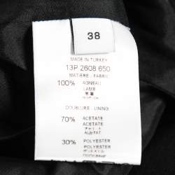 Pre Owned Givenchy Dark Brown Leather Flared Midi Dress M