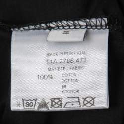Pre Owned Givenchy Black Logo Print Cotton Tank Top S