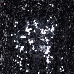 Givenchy Black Sequin Embellished Chiffon Top S