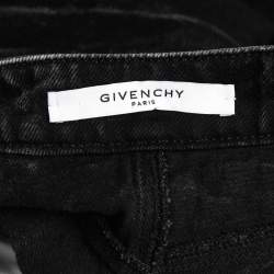 Givenchy White/Black Denim Contrast Knee Length Skirt M