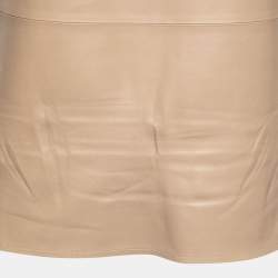 Givenchy Beige Lambskin Sleeveless Tie Neck Top M