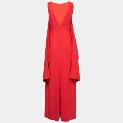 مملوكة مسبقًا Givenchy Red Crepe Sleeveless Long Dress M
