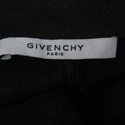 Givenchy Black Synthetic Logo Printed Collar Zip Front Jacket M