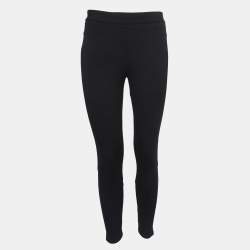 Givenchy Black Knit Zip Detail Legging Pants M