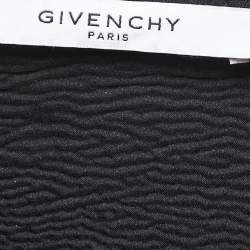 Pre Owned Givenchy Black Flower Embroidered Distressed Cotton Logo Print Hoodie XS