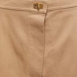 Pre Owned Givenchy Beige Cotton Buckle Detail Shorts M