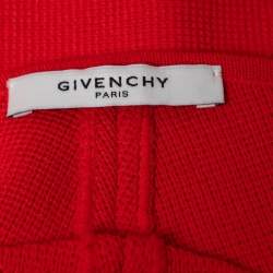 Givenchy Red Knit Sleeveless Open Front Top M