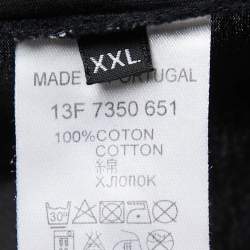 Pre Owned Givenchy Black Shark Jaw Print Cotton Crew Neck Half Sleeve T-shirt XXL