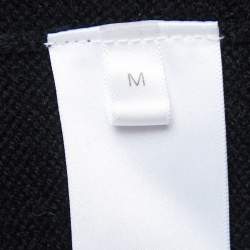 Pre Owned Givenchy Pink/Black Logo Patterned Cashmere Crew Neck Sweater M