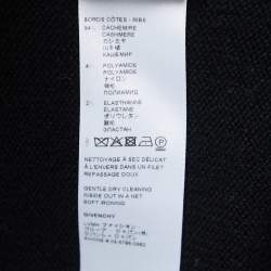 Pre Owned Givenchy Pink/Black Logo Patterned Cashmere Crew Neck Sweater M