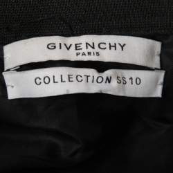 Pre Owned Givenchy Black Ruffled Cotton Mini Skirt S