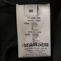 Pre Owned Givenchy Black Ruffled Cotton Mini Skirt S