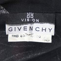 Givenchy Vision Black Printed Wool Button Front Shirt XL