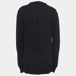 Givenchy Black I Feel Love Cotton Knit Crew Neck Jumper S