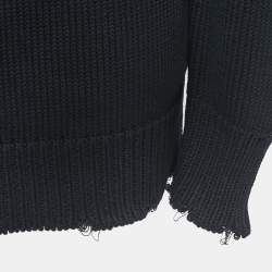 Givenchy Black I Feel Love Cotton Knit Crew Neck Jumper S