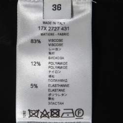 Pre Owned Givenchy Black Knit Sleeveless Ruffled Midi Dress S