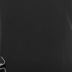 Pre Owned Givenchy Black Knit Sleeveless Ruffled Midi Dress S