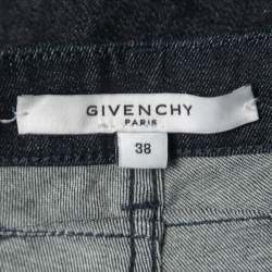 Pre Owned Givenchy Navy Blue Denim Tapered Leg Jeans M