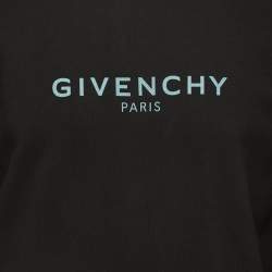 Givenchy Black Cotton Snake Printed Logo Sweatshirt XS