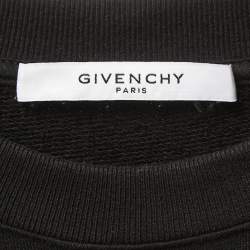 Givenchy Black Cotton Snake Printed Logo Sweatshirt XS