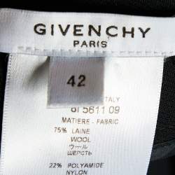 Givenchy Black Wool Chain Detail Pants L