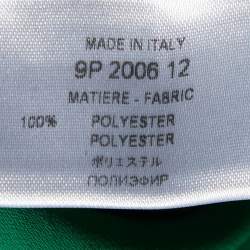 Pre Owned Givenchy Green Georgette Cut Shoulder Detail Mini Dress L