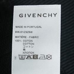 Givenchy Black Reverse Logo Print Cotton Oversized Hoodie XS