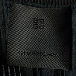Pre Owned Givenchy Black Pleated Synthetic Midi Skirt S