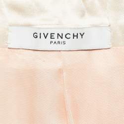 Pre Owned Givenchy Light Pink Cotton Blend Satin Trim Sleeveless Long Blazer M