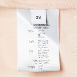 Pre Owned Givenchy Light Pink Cotton Blend Satin Trim Sleeveless Long Blazer M