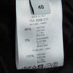 Pre Owned Givenchy Black Crepe Double Breasted Peplum Blazer M