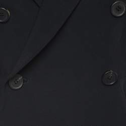 Pre Owned Givenchy Black Crepe Double Breasted Peplum Blazer M