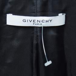 Givenchy Black Crepe Double Breasted Flared Mid-Length Coat M