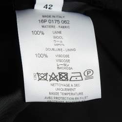 Givenchy Black Wool Single Breasted Tiered Mid-Length Coat L