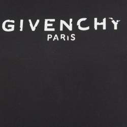 Givenchy Black Vintage Logo Print Cotton Short Sleeve T-Shirt XS