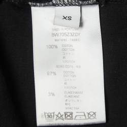 Givenchy Black Vintage Logo Print Cotton Short Sleeve T-Shirt XS