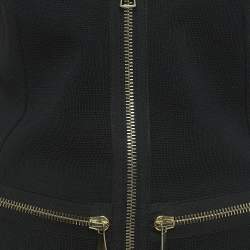 Givenchy Black Knit Zipper Detail Bodycon Dress L