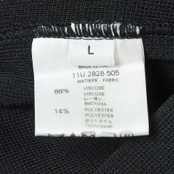 Givenchy Black Knit Zipper Detail Bodycon Dress L