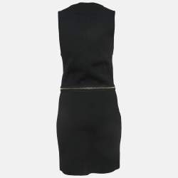 Givenchy Black Knit Zipper Detail Bodycon Dress L