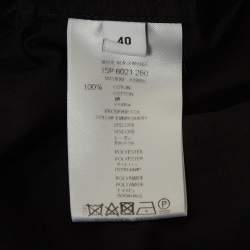 Givenchy Black Cotton Butterfly Patch Collar Button Front Shirt M