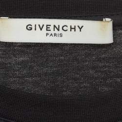 Pre Owned Givenchy Black Printed Cotton Knit Tank Top XS