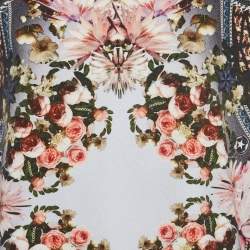 Givenchy Multicolor Roses and Birds of Paradise Cotton Knit Sweatshirt S
