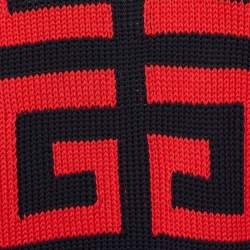 Pre Owned Givenchy Navy Blue 4G Logo Cotton Knit Crew Neck Jumper S