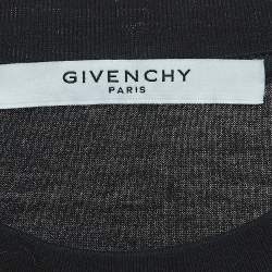 Givenchy Black Cracked Logo Print Cotton Jersey T-Shirt M
