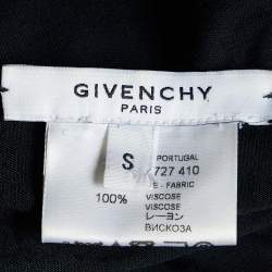 Pre Owned Givenchy Black Jersey Draped Sleeveless Top S
