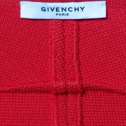 Givenchy Red Knit Sleeveless Open Front Top M