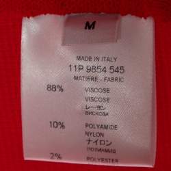 Givenchy Red Knit Sleeveless Open Front Top M
